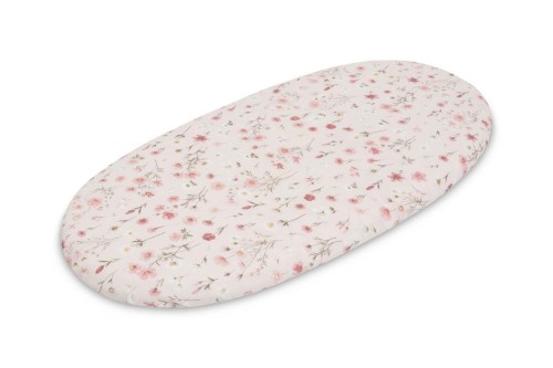 Prześcieradło do wózka bawełna bloom pink 35x75