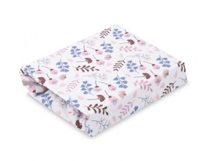 PRZEŚCIERADŁO DRUKOWANE BAWEŁNA TWIGS PINK 60X120