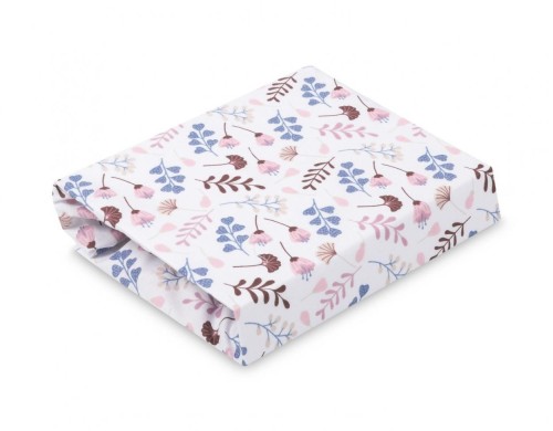 Prześcieradło Drukowane Bawełna Twigs Pink 60x120