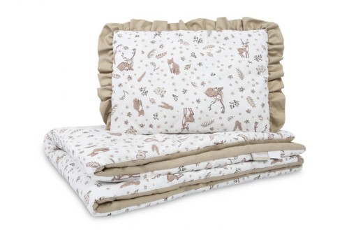 Komplet do łóżeczka bawełna forest beige, Sensillo