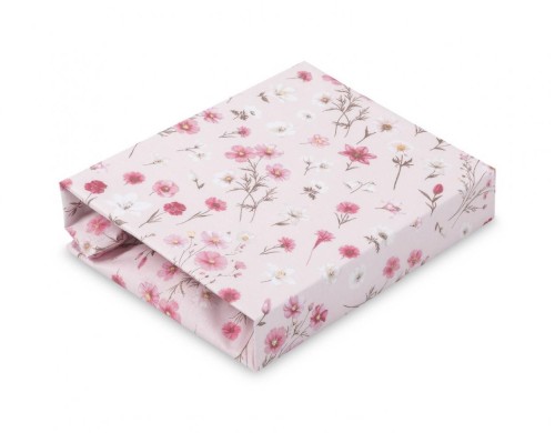 Prześcieradło Drukowane Bawełna Bloom Pink 60x120