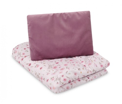 Komplet Do Łóżeczka Velvet Bloom Pink, Sensillo