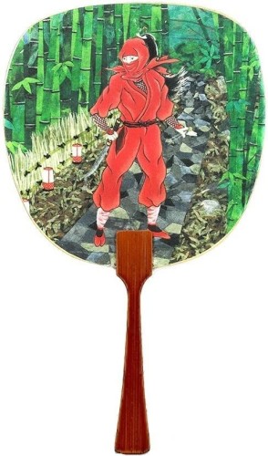 Karnet Wachlarz Czerwony Ninja