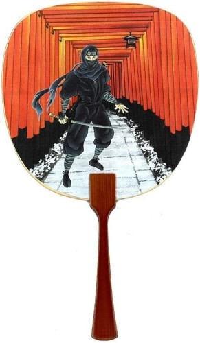Karnet Wachlarz Czarny Ninja