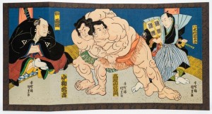 KARNET PLAKAT JAPOŃSCY ZAPAŚNICY SUMO