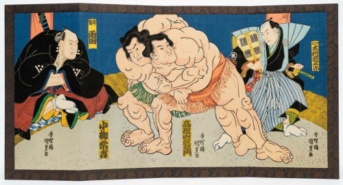 Karnet plakat Japońscy zapaśnicy Sumo