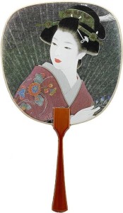 KARNET WACHLARZ GEJSZA Z KWIATEM ROZWARU