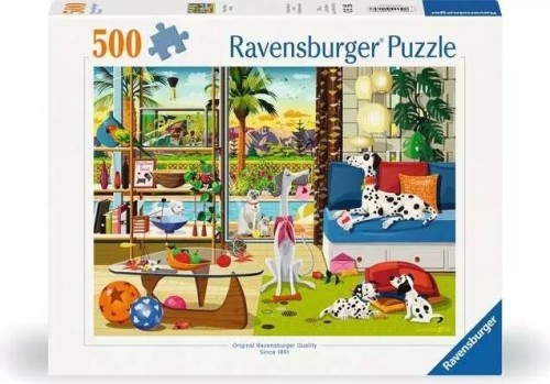 Puzzle 2D 500 Wesołe zwierzęta, Ravensburger