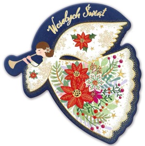 KARNET GRUBY BOŻE NARODZENIE - ANIOŁEK