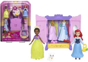 FIGURKI DISNEY KSIĘŻNICZKI I GARDEROBA, MATTEL