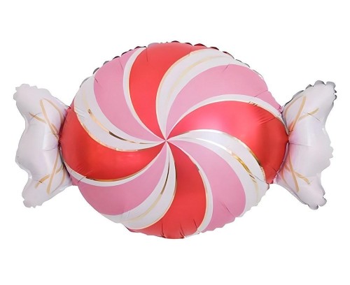 Balon foliowy Cukierek czerwono-biały 37x50cm