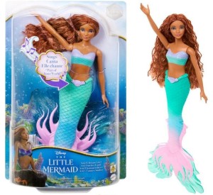 DISNEY MAŁA SYRENKA. LALKA ARIEL HMX22, MATTEL