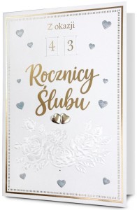 KARNET ROCZNICA ŚLUBU (WYMIENNE CYFRY)