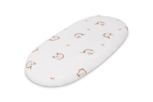Prześcieradło do wózka bawełna unicorn beige 35x75