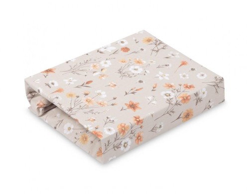 Prześcieradło Drukowane Bawełna Bloom Beige 60x120