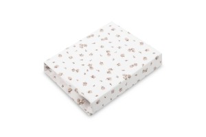 PRZEŚCIERADŁO DRUKOWANE BAWEŁNA ROSE BEIGE 60X120