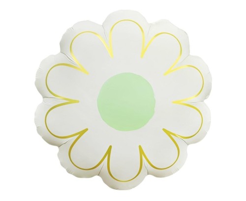 Balon foliowy Stokrotka biała pastelowa 45cm