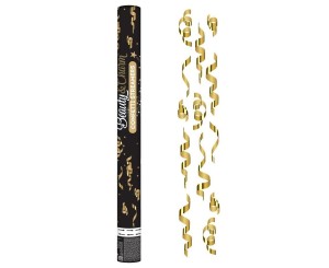 KONFETTI PNEUMATYCZNE SERPENTYNY ZŁOTE 60CM