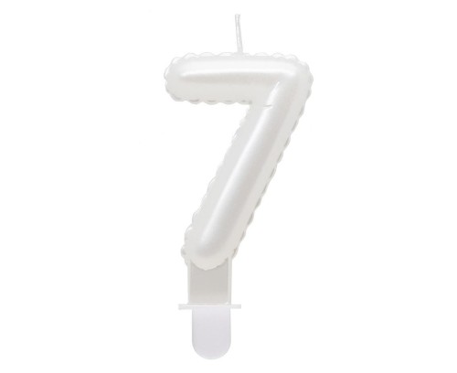 Świeczka B&C 7 perłowa biała 7cm