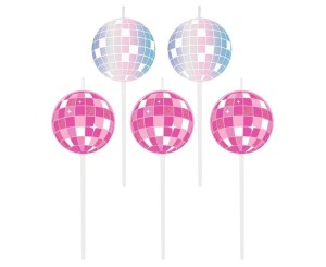 ŚWIECZKI PIKERY DISCO DWUSTRONNE 7CM 5SZT