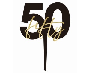 TOPPER NA TORT 50 URODZINY FIFTY