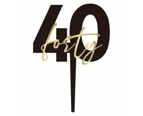Topper na tort 40 forty