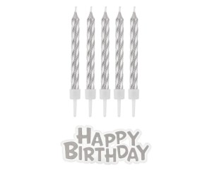 ŚWIECZKI B&C URODZINOWE HAPPY BIRTHDAY 16SZT