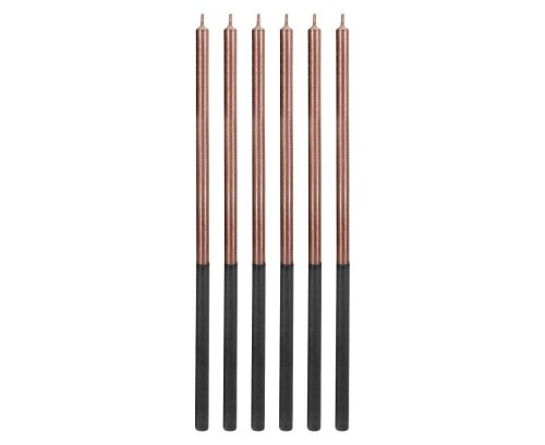 Świeczki urodzinowe różowo-złote 14,5cm 6szt