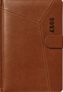 KALENDARZ 2027 A5 DZIENNY TECHBOOK BRĄZOWY