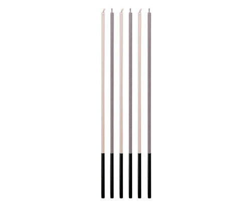 Świeczki B&C metaliczne 3x3x170mm 6szt