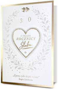 KARNET ROCZNICA ŚLUBU (WYMIENNE CYFRY)