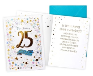 KARNET URODZINY GWIAZDKI 25