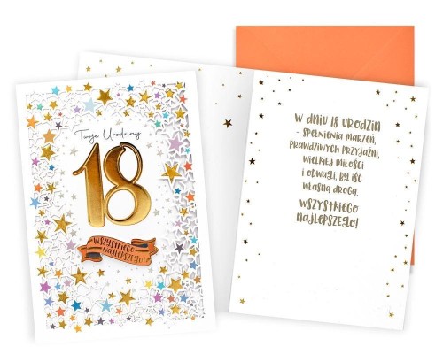 Karnet Urodziny gwiazdki 18