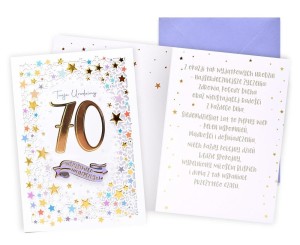 KARNET URODZINY GWIAZDKI 70