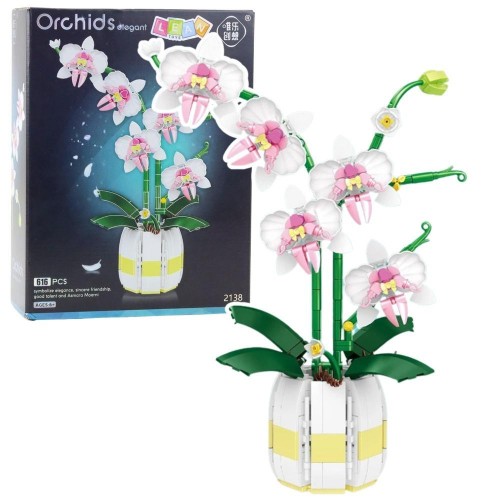 Klocki konstrukcyjne orchidea storczyk 616el