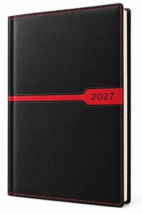 KALENDARZ 2027 A4 TYGODNIOWY CZARNY