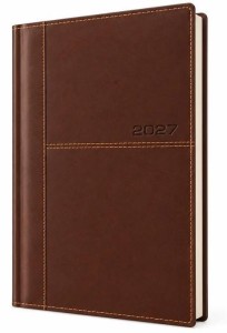 KALENDARZ 2027 A4 TYGODNIOWY BRĄZ