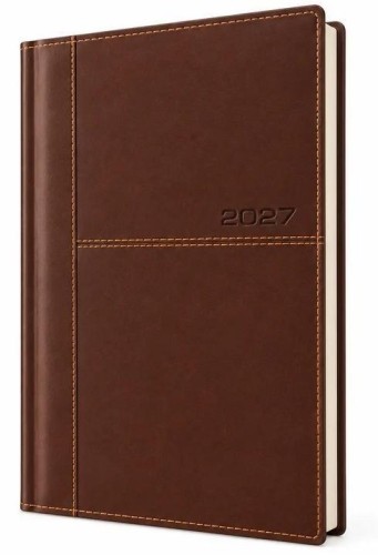 Kalendarz 2027 A4 tygodniowy brąz