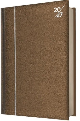 Kalendarz 2027 A5 dzienny Brokatowy Brązowy