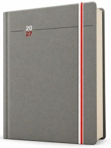 KALENDARZ 2027 A5 DZIENNY POLSKA SZARY