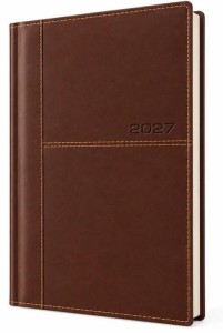 KALENDARZ 2027 A5 TYGODNIOWY BRĄZOWY