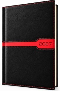 KALENDARZ 2027 A5 TYGODNIOWY CZARNY