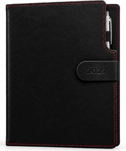 Kalendarz 2027 A5 dzienny Techbook Czarny