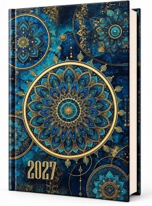 KALENDARZ 2027 A5 DZIENNY MANDALA