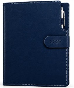 KALENDARZ 2027 A5 DZIENNY TECHBOOK GRANATOWY