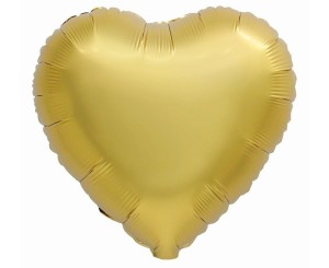 BALON FOLIOWY B&C SERCE MATOWE ANTYCZNE ZŁOTO 37CM