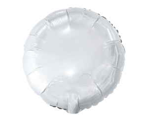 BALON FOLIOWY OKRĄGŁY BIAŁY 46CM 100SZT