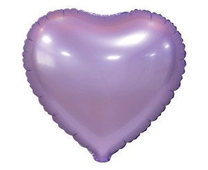 BALON FOLIOWY SERCE MATOWE LILIOWE 45CM