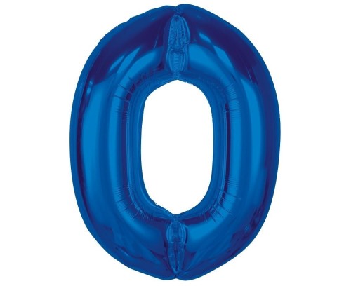 Balon foliowy B&C Cyfra 0 niebieska 92cm