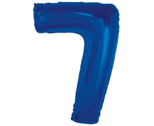 BALON FOLIOWY B&C CYFRA 7 NIEBIESKA 92CM